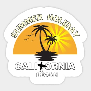 Summer holiday california beach shirt Sticker